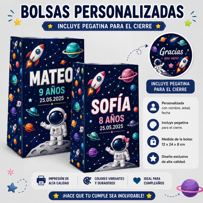 Bolsas Personalizadas para Cumpleaños Infantiles Varias Temáticas