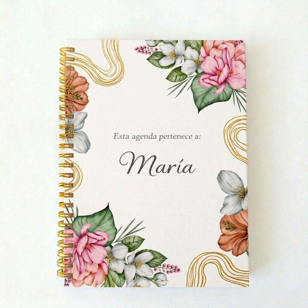 Cuaderno A5 Tapa Dura Personalizado con Foto y Nombre – Día de la Madre