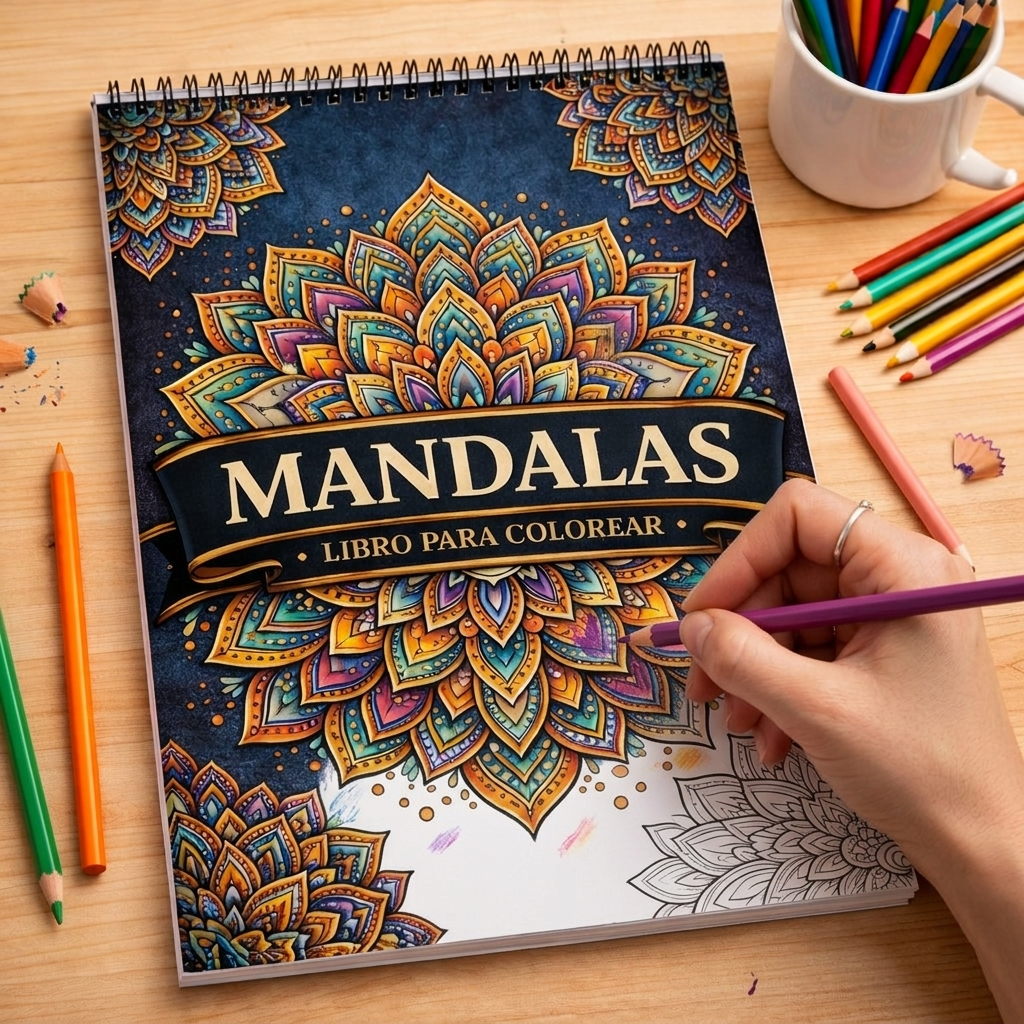 Libro de Mandalas Antiestrés A4 – 40 Diseños para Relajarte y Desconectar