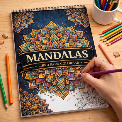 Libro de Mandalas Antiestrés A4 – 40 Diseños para Relajarte y Desconectar