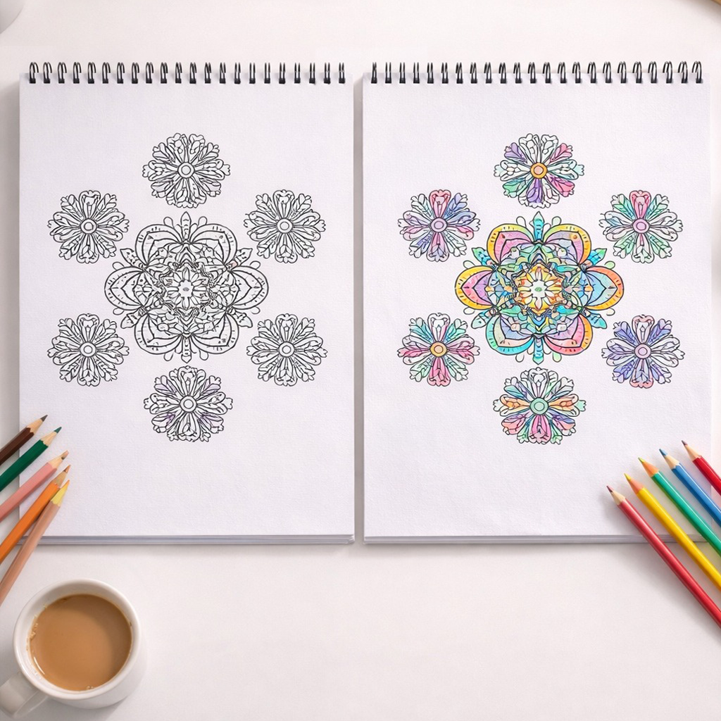 Libro de Mandalas Antiestrés A4 – 40 Diseños para Relajarte y Desconectar