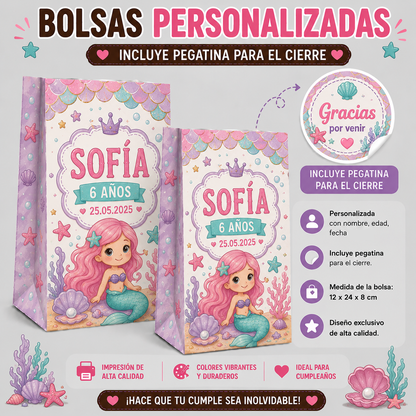 Bolsas Personalizadas para Cumpleaños Infantiles Varias Temáticas