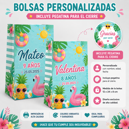 Bolsas Personalizadas para Cumpleaños Infantiles Varias Temáticas