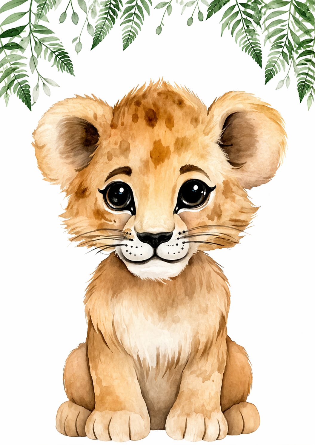 Set de 3 Cuadros Infantiles Safari Personalizados 20x30 cm con Marco de Madera y Vidrio